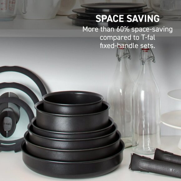 T-fal Ingenio Expertise Nonstick 14-Piece Cookware Set, Induction Oven Safe up t - Picture 1 of 6